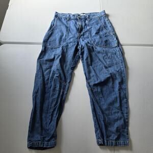 TWP Jeans Womens 30 Vintage Wash High Rise Relaxed Tapered Barrel Made USA